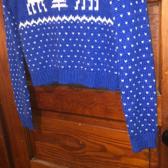 Cute Blue Christmas Sweater - Picture 4 of 5